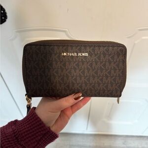Michael Kors Dark Brown Monogram Wallet